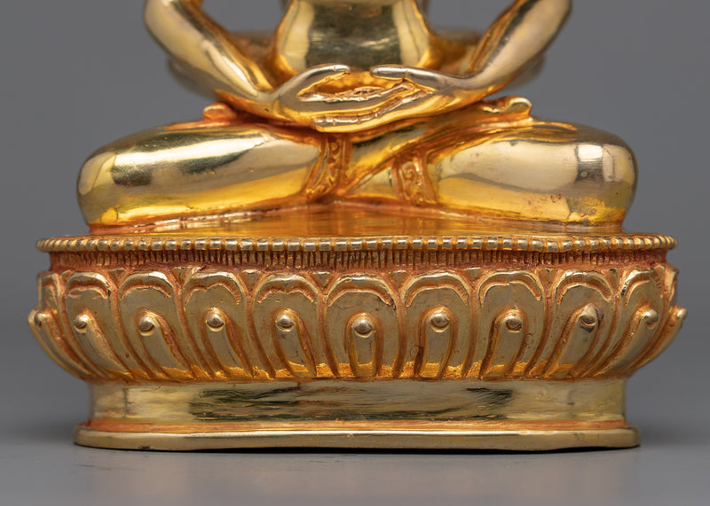 Samantabhadra With Consort Gold Statue | Handmade Figure in Union