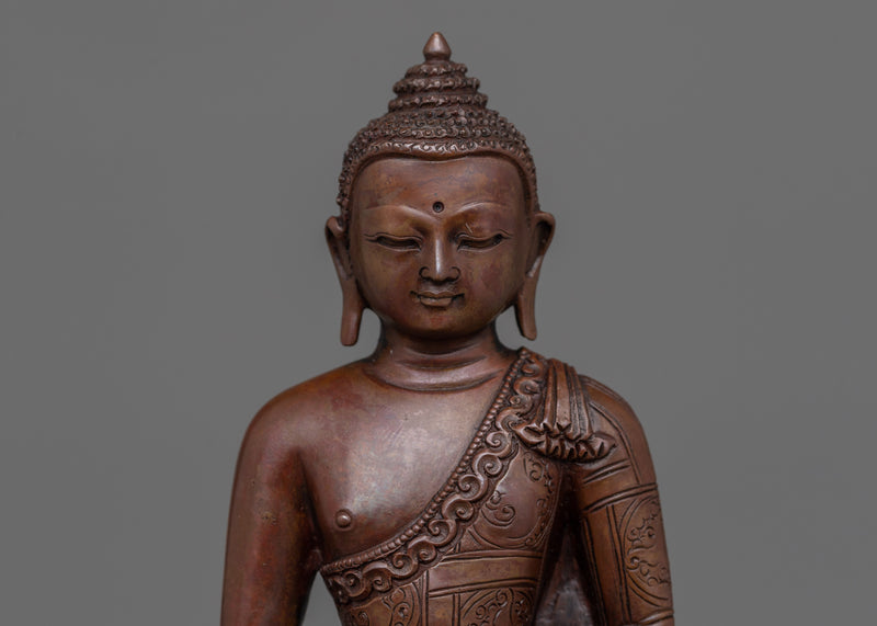 Small Amitabha Buddha Statue | Copper Body Artwork