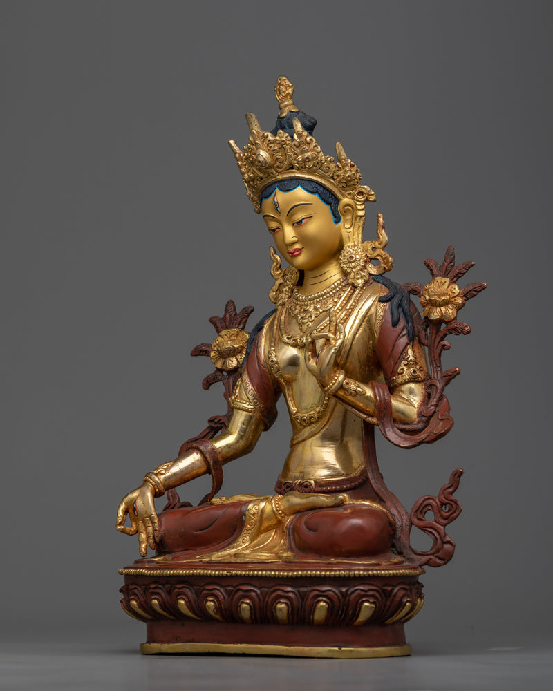 White Tara Long Life Statue | Female Enlightened Deity