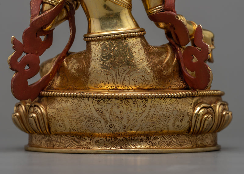 Premium Green Tara Statue | 10.6 Inches Female Enlightened Being