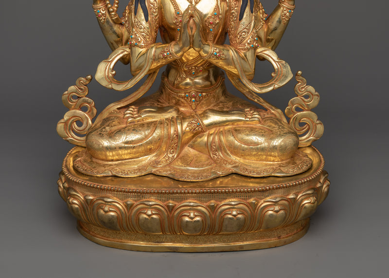 Chenrezig Compassionate Bodhisattva Statue | Handmade in Nepal