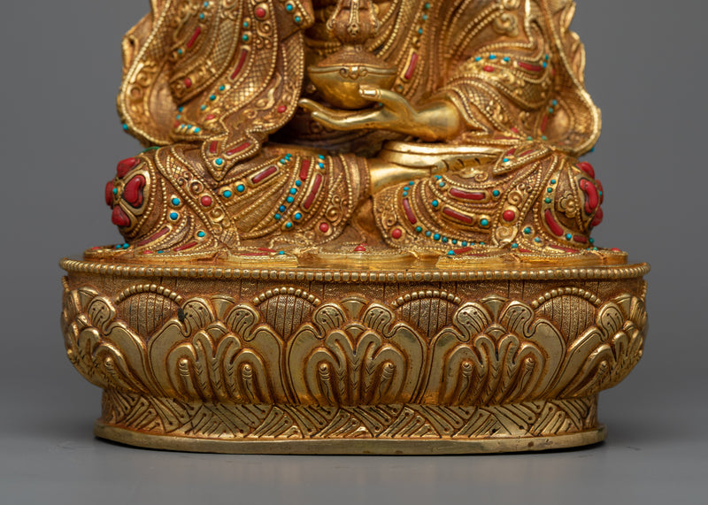 Guru Rinpoche Intricately Carved Statue | Precious Teacher Of Tibetan Buddhism