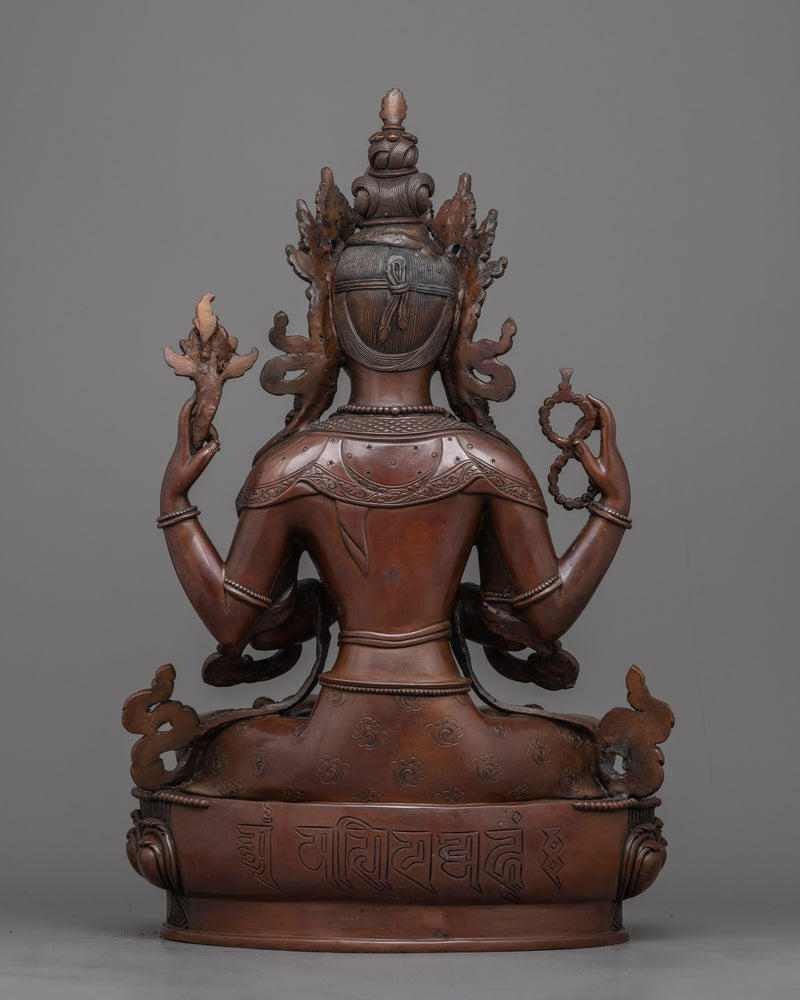 Divine Chenrezig Meditation Statue | A Beacon of Compassion & Harmony