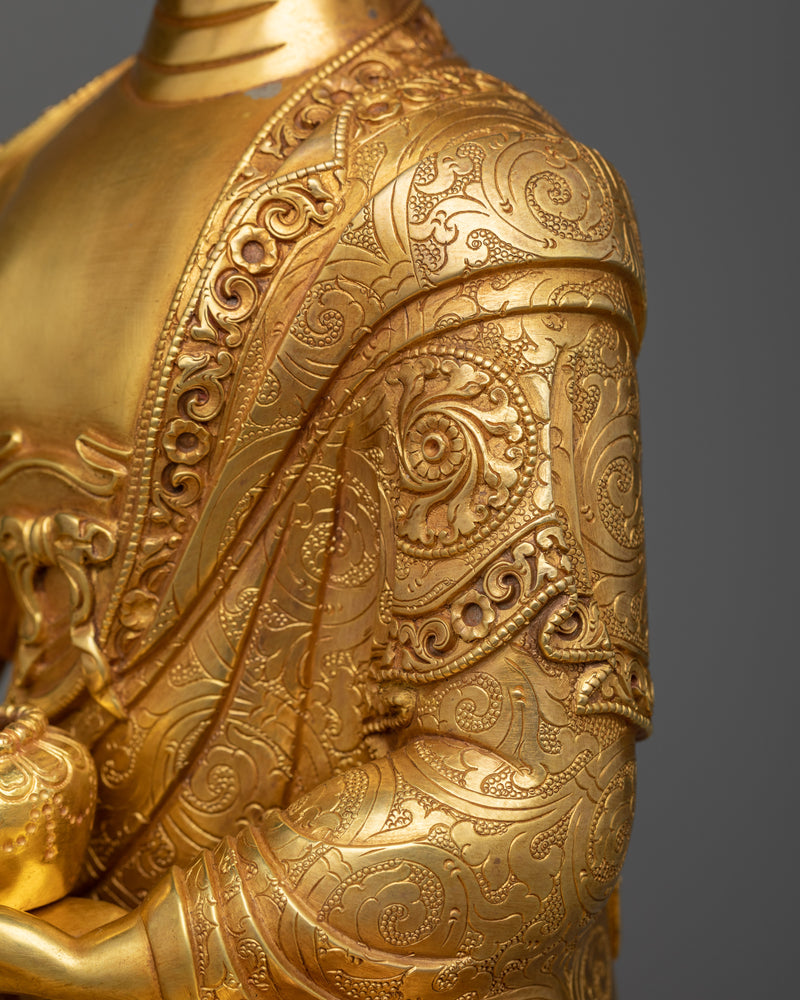 Siddhartha Gautama Gold Statue | Handmade Sculpture of Shakyamuni Buddha