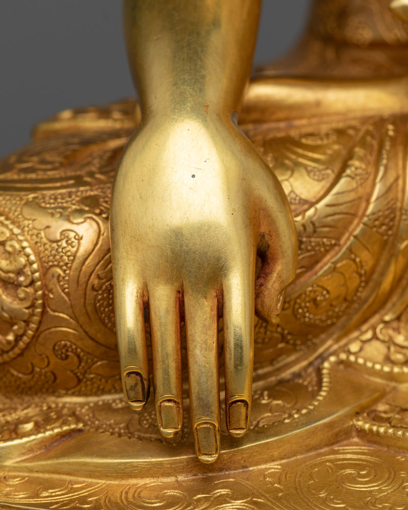 Siddhartha Gautama Gold Statue | Handmade Sculpture of Shakyamuni Buddha