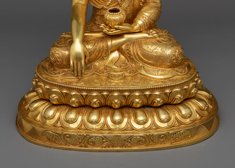 Siddhartha Gautama Gold Statue | Handmade Sculpture of Shakyamuni Buddha