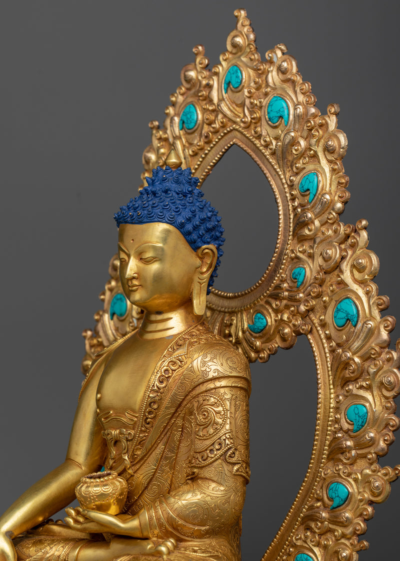 Siddhartha Gautama Gold Statue | Handmade Sculpture of Shakyamuni Buddha