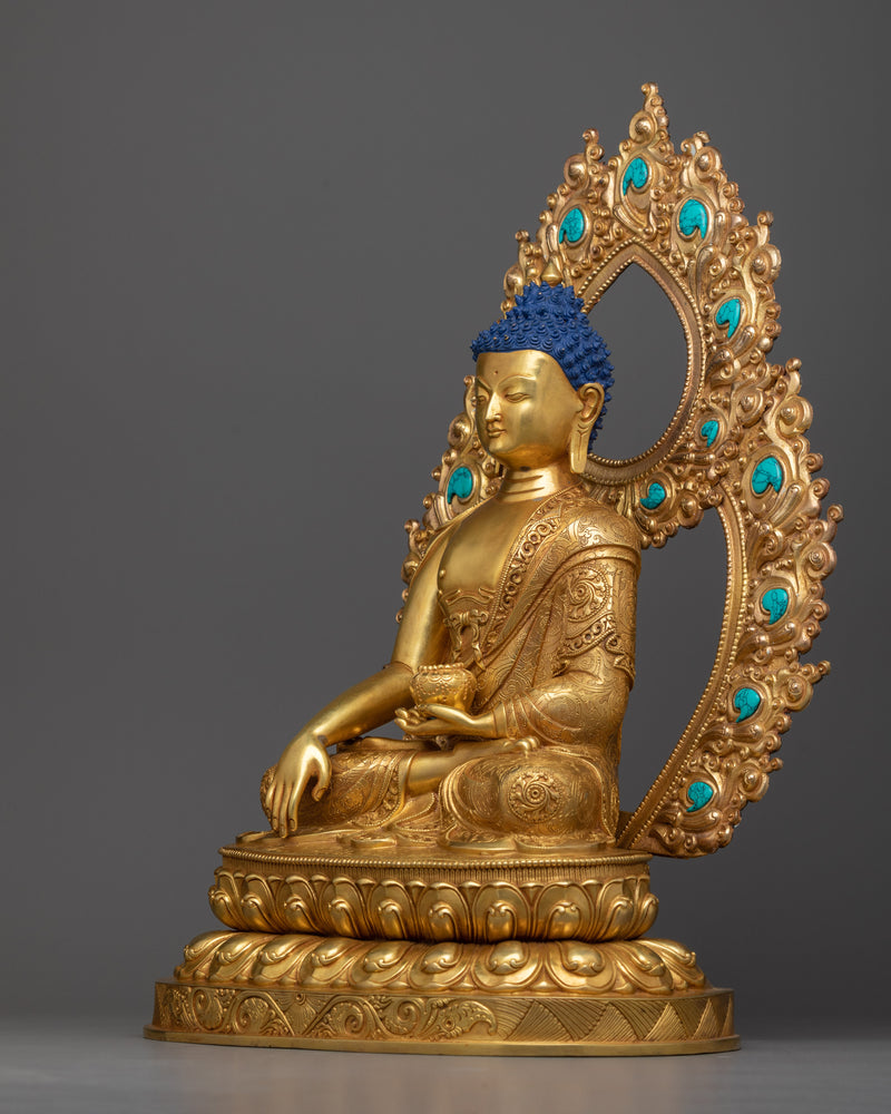 Siddhartha Gautama Gold Statue | Handmade Sculpture of Shakyamuni Buddha