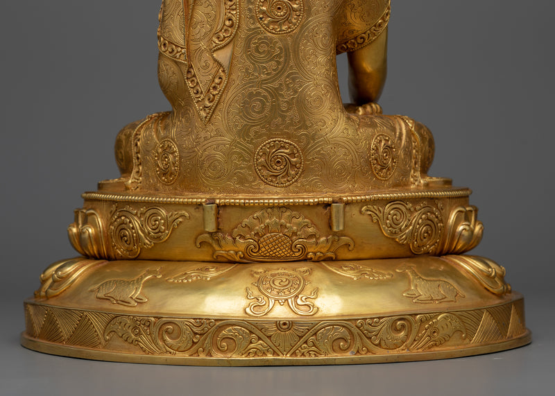 Siddhartha Gautama Gold Statue | Handmade Sculpture of Shakyamuni Buddha