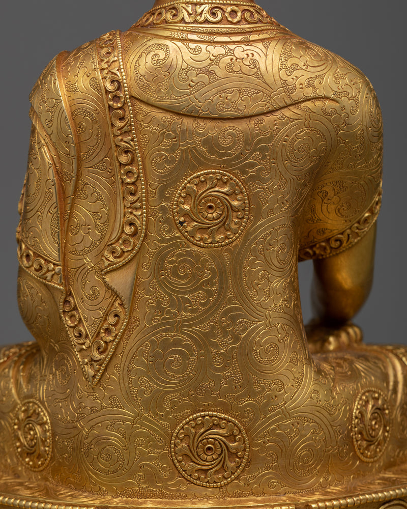 Siddhartha Gautama Gold Statue | Handmade Sculpture of Shakyamuni Buddha