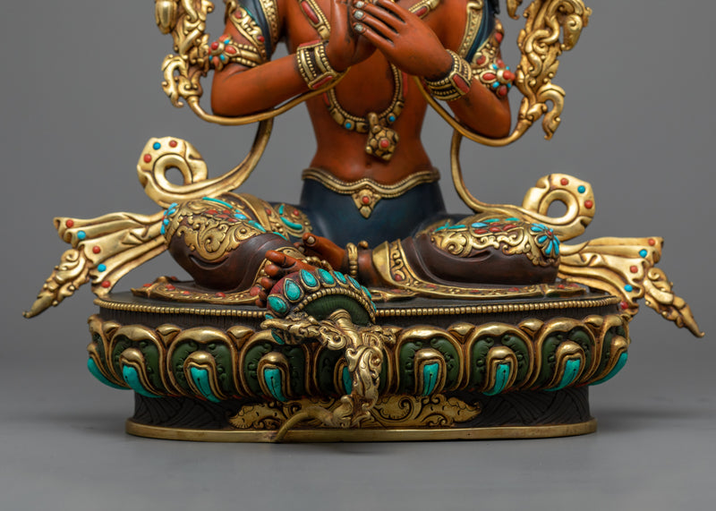 Tikshna Red Manjushri Statue | Divine Elegance Embodied in Our Hand-carved Sculpture