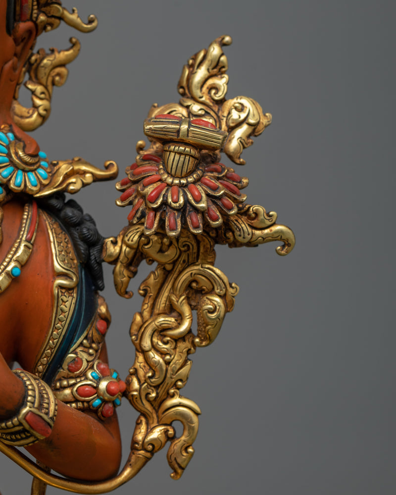 Tikshna Red Manjushri Statue | Divine Elegance Embodied in Our Hand-carved Sculpture