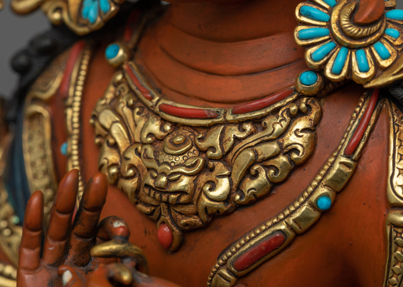 Tikshna Red Manjushri Statue | Divine Elegance Embodied in Our Hand-carved Sculpture