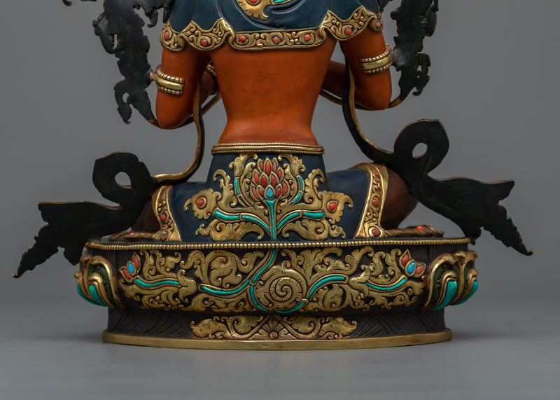 Tikshna Red Manjushri Statue | Divine Elegance Embodied in Our Hand-carved Sculpture