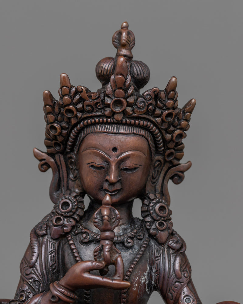 Small Vajrasattva Sculpture | Tibetan Dorje Sempa Coppper Figure