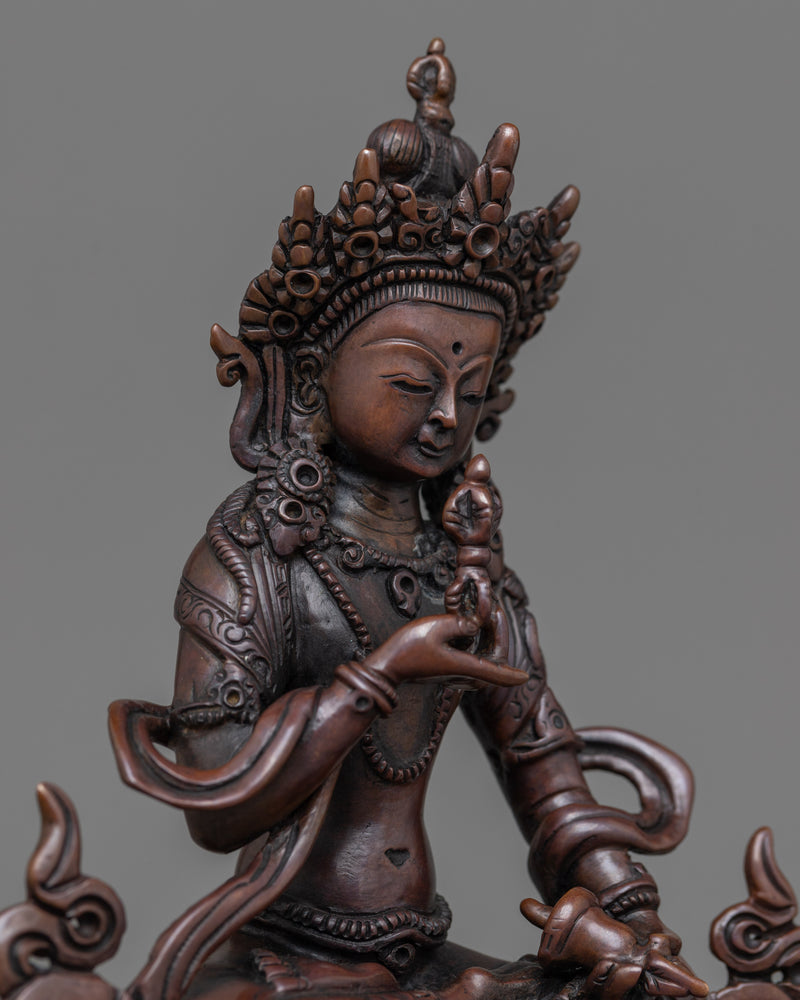 Small Vajrasattva Sculpture | Tibetan Dorje Sempa Coppper Figure