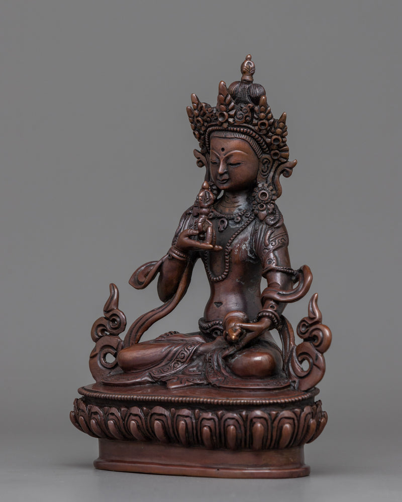 Small Vajrasattva Sculpture | Tibetan Dorje Sempa Coppper Figure