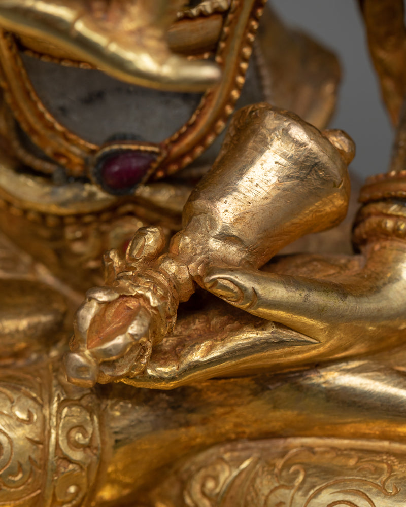 Vajrasattva Crystal and Copper Statue | Immerse in Clarity with the Lord Dorje Sempa