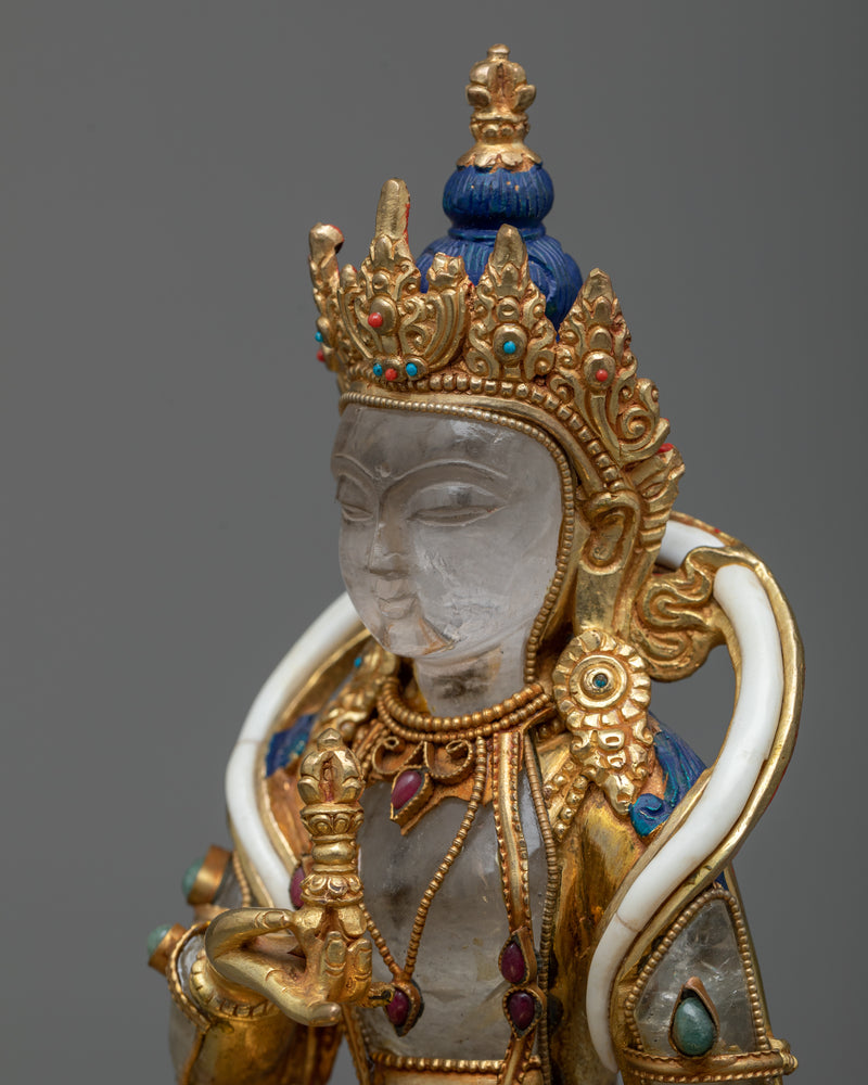 vajrasattva-crystal statue