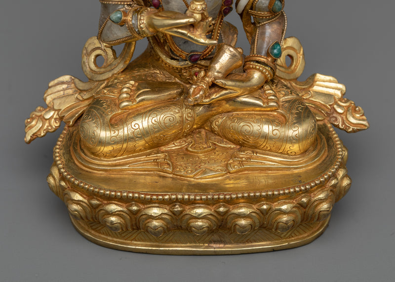 Vajrasattva Crystal and Copper Statue | Immerse in Clarity with the Lord Dorje Sempa