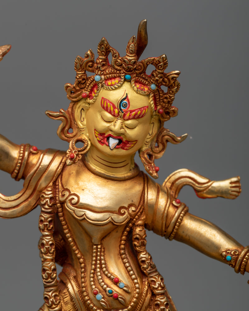 Ekajati, Dorje Legpa, and Rahula Set Statue | The Triumvirate Protectors