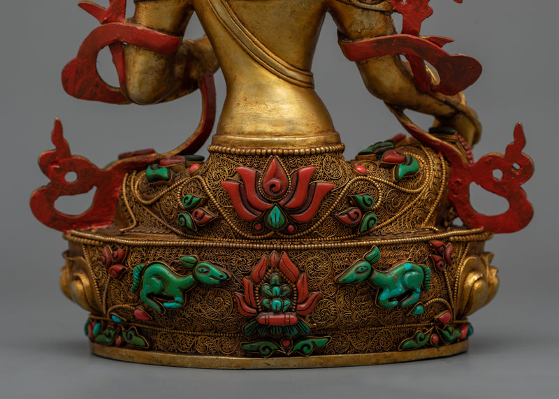 Goddess-Green-Tara-Statue | Handmade with an Antique Touch