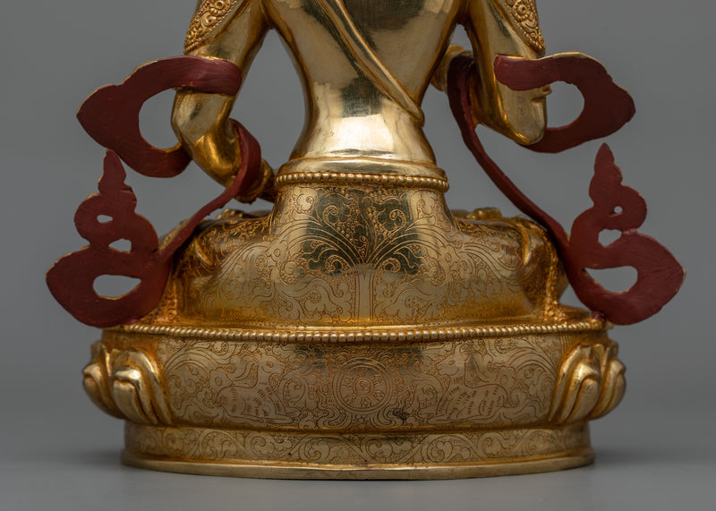 Vajrasattva Statue for Shrine Decor | 24k Gold Gilded artwork