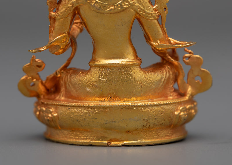 Mini Green Tara Statue | Compact Beacon of Compassion