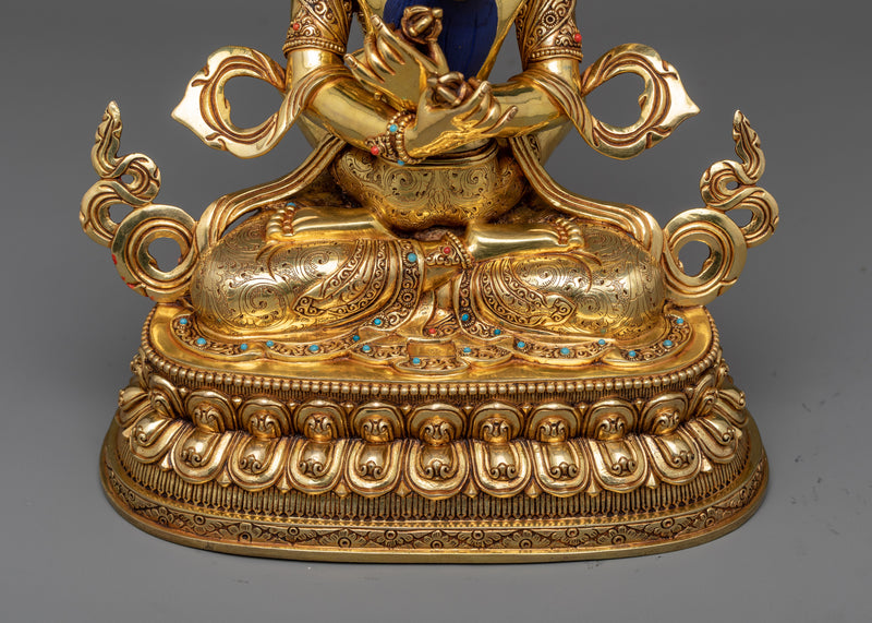 Vajradhara with Consort Statue | The Primordial Buddha in Union