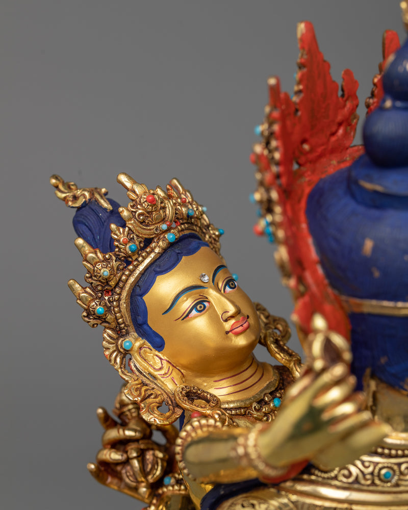 Vajradhara with Consort Statue | The Primordial Buddha in Union