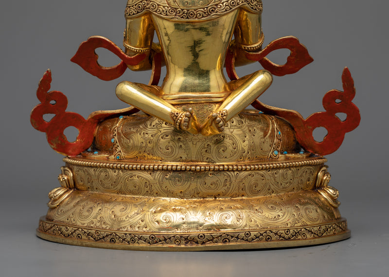 Vajradhara with Consort Statue | The Primordial Buddha in Union