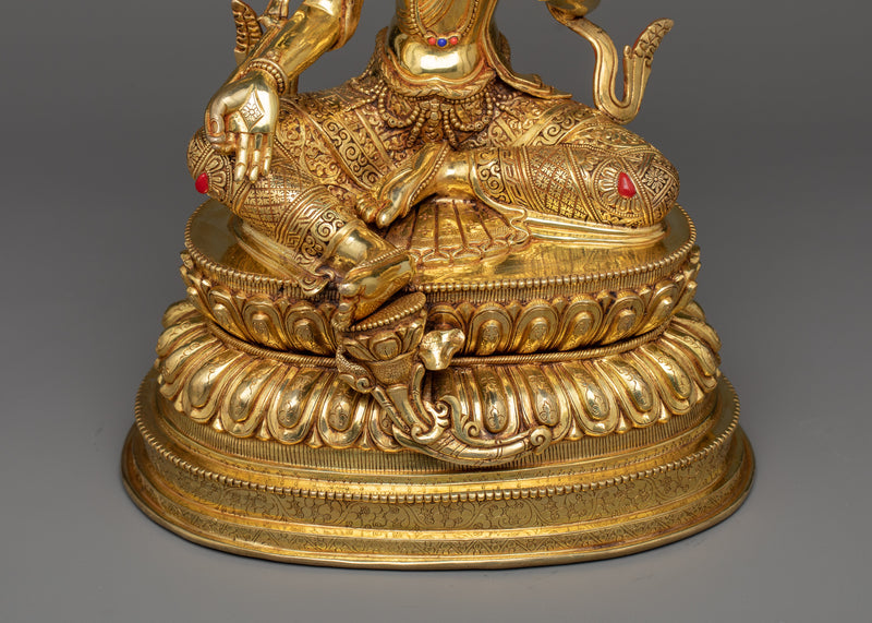 Green Tara Statue From Nepal | Compassionate Saviouress