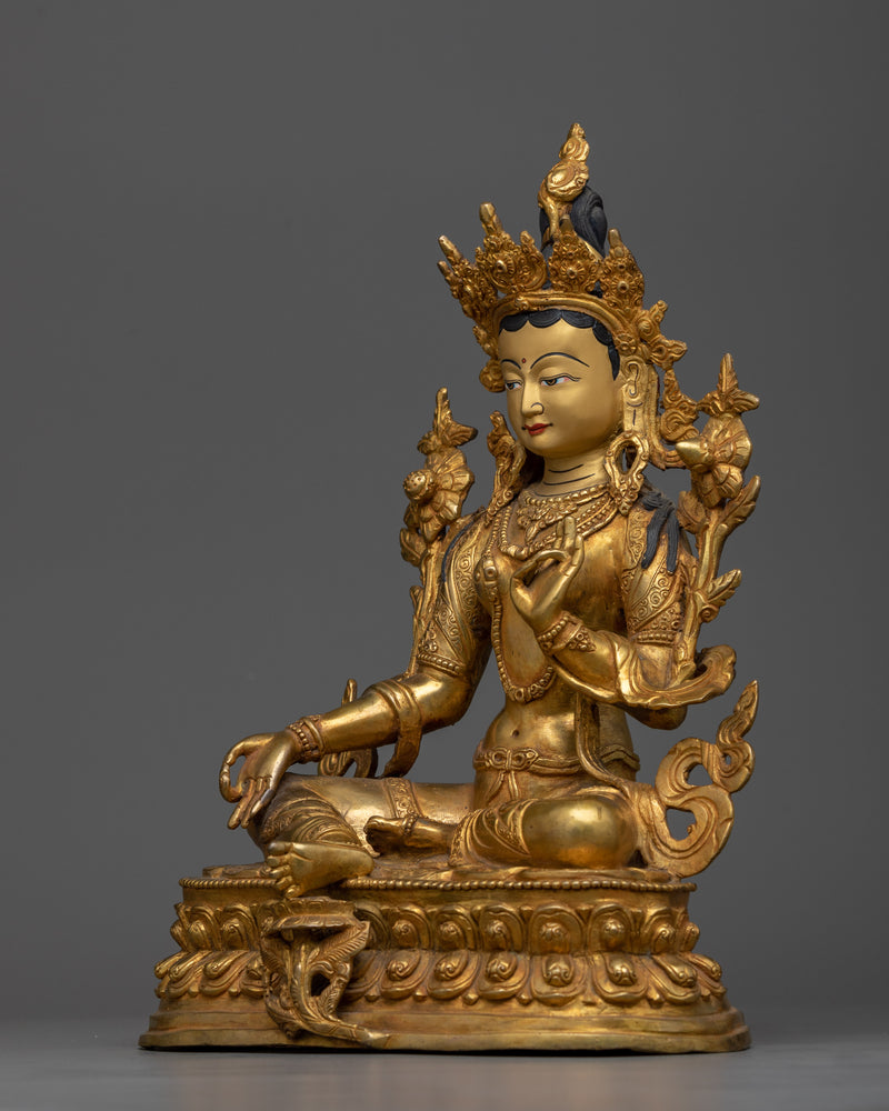 buddhist-green-tara-statue