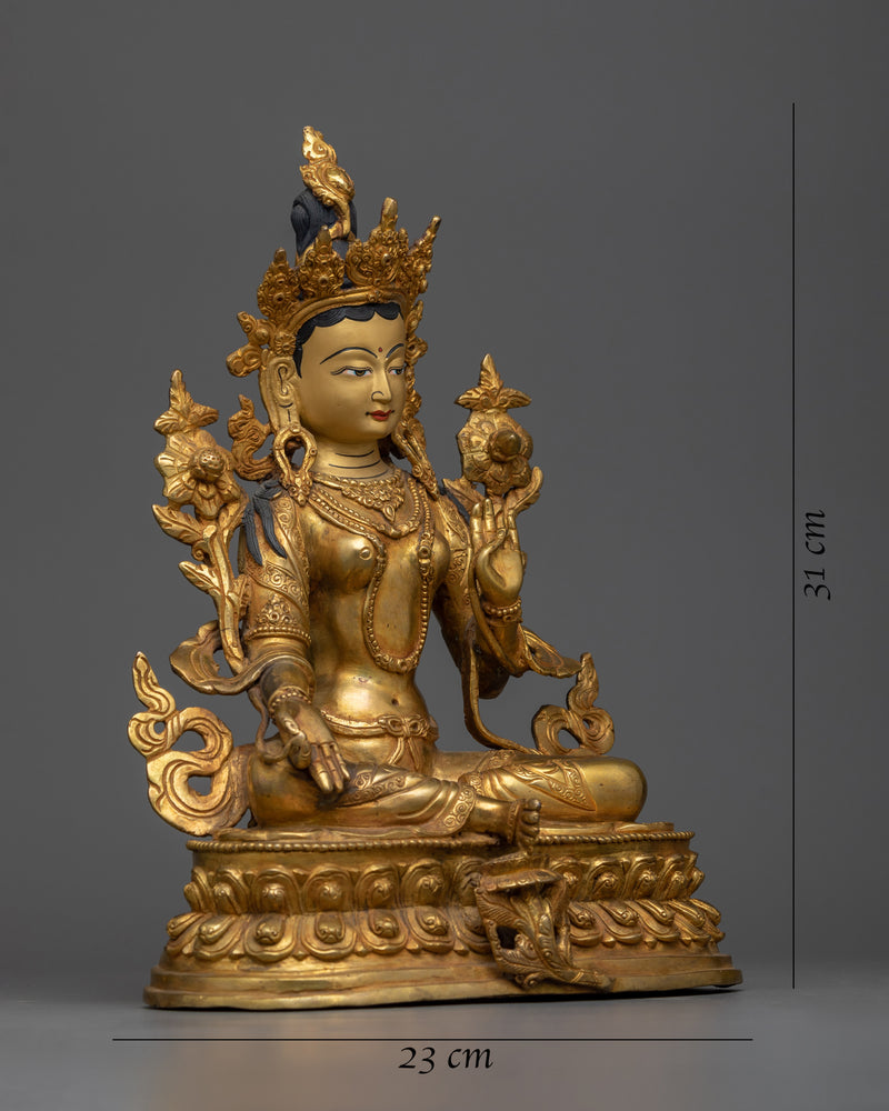 buddhist-green-tara-statue