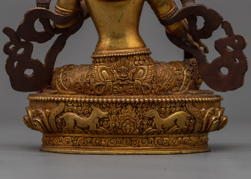 Goddess Green Tara Sculpture | The Rescuer from Eight Fears, Symbol of Swift Assistance