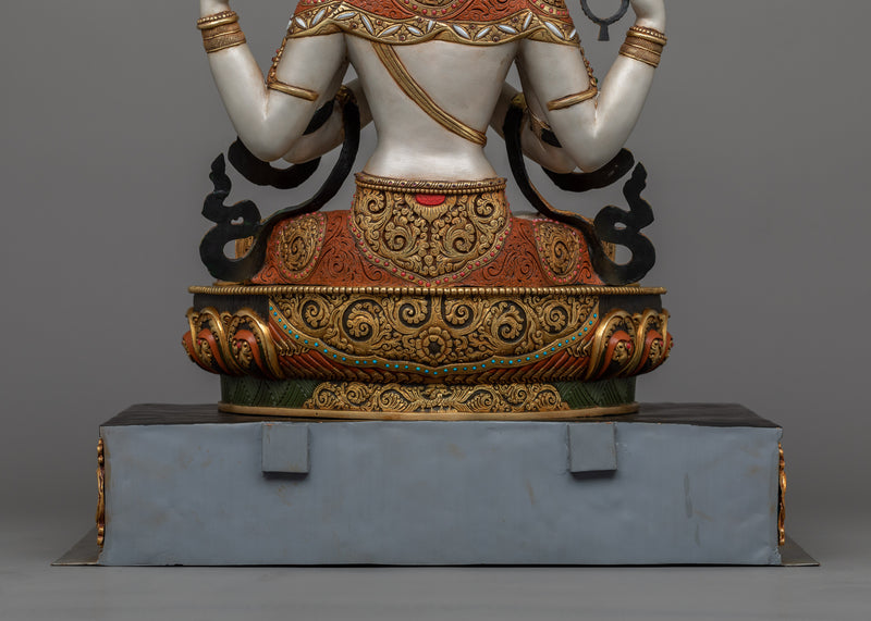 Four-Arm Chenrezig on Throne | Embodiment of Universal Compassion