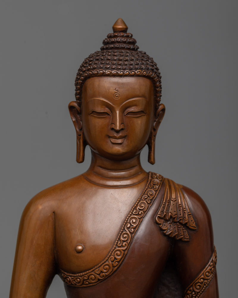 Happy Amitabha Buddha Statue | Himalayan Oxidized Copper Art