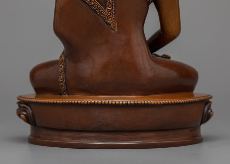 Happy Amitabha Buddha Statue | Himalayan Oxidized Copper Art