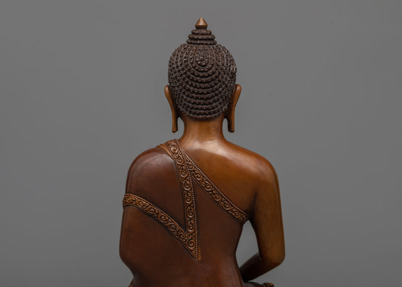 Happy Amitabha Buddha Statue | Himalayan Oxidized Copper Art