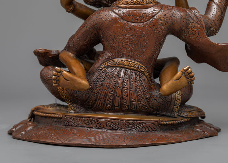 Guru Rinpoche Yab Yum Statue | Himalayan Oxidized Sculpture