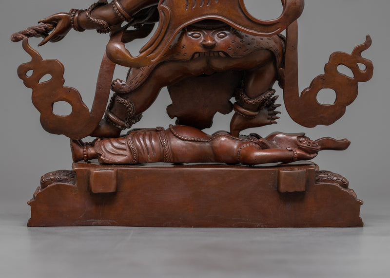 Six-Armed Mahakala Sculpture | Himalayan Oxidized Art