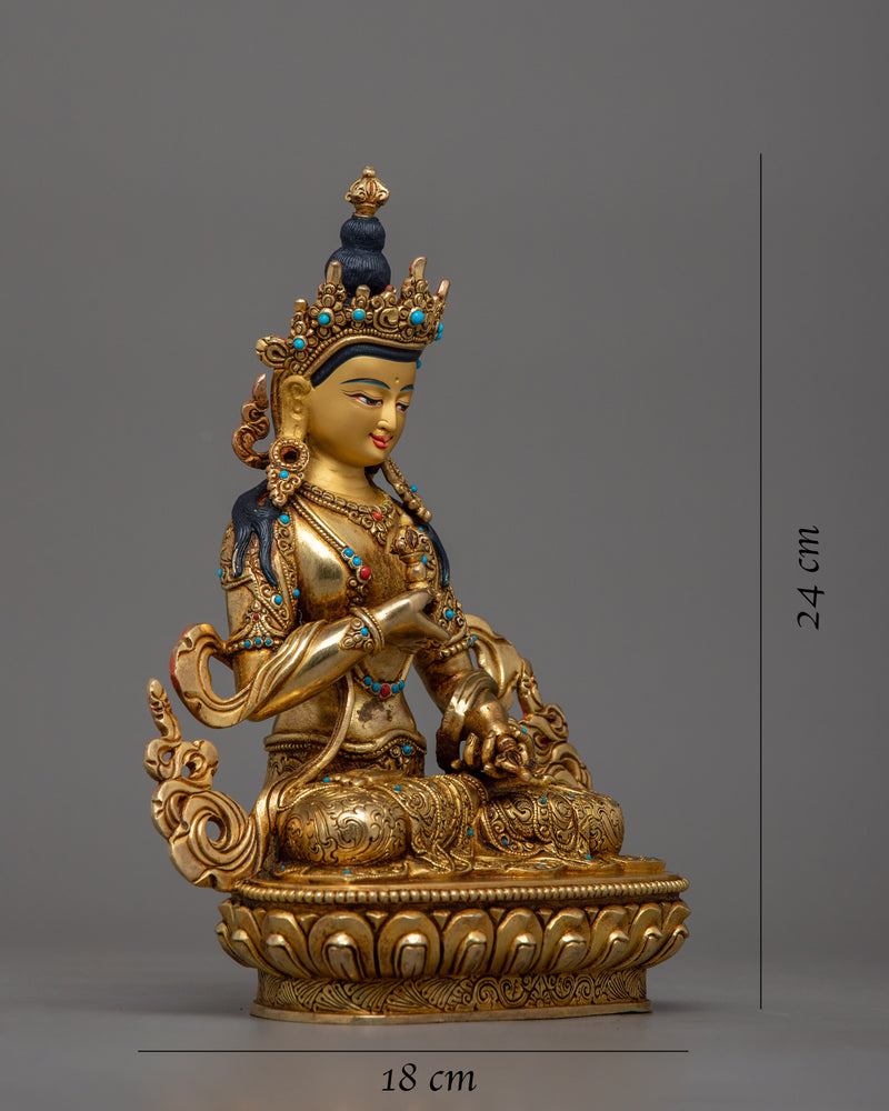 Our Vajrasattva Empowerment Buddhist Statue | 24K Gold Illumination for Cleansing