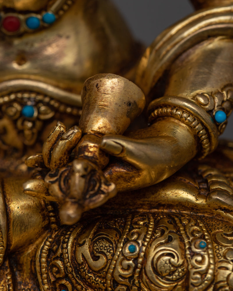 Our Vajrasattva Empowerment Buddhist Statue | 24K Gold Illumination for Cleansing