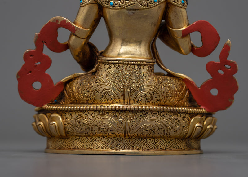 Our Vajrasattva Empowerment Buddhist Statue | 24K Gold Illumination for Cleansing