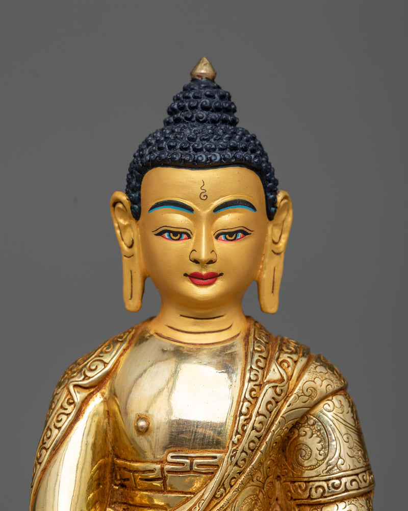 shakyamuni-buddha doing touching earth mudra