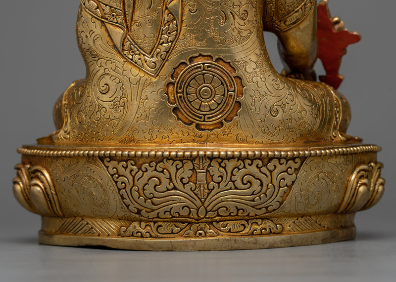 24K Gold-Gilded Medicine Buddha Statue | Beacon of Healing and Wellbeing