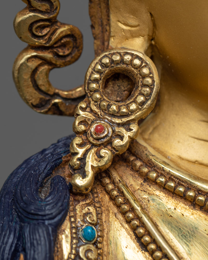 Vajrasattva Dzogchen Statue | Enlightened Purity in 24K Gold