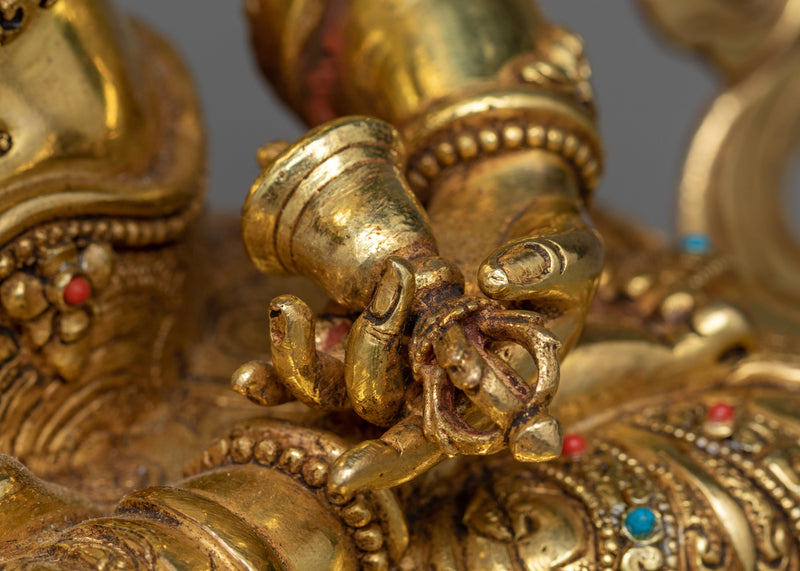 Vajrasattva Dzogchen Statue | Enlightened Purity in 24K Gold