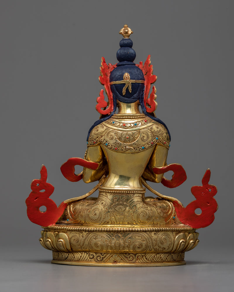 Adi-Buddha Vajradhara Statue | 24K Gold Gilded Essence of Unity