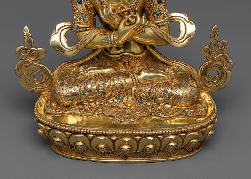 Adi-Buddha Vajradhara Statue | 24K Gold Gilded Essence of Unity